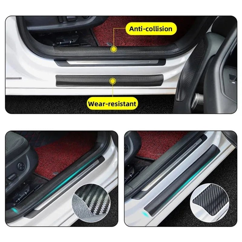 1-5m Nano Carbon Fiber Car Tape Sticker Door Mirror Paste Protector Strip DIY Protection Protective Film Waterproof Adhesive - The Coin Has A Say