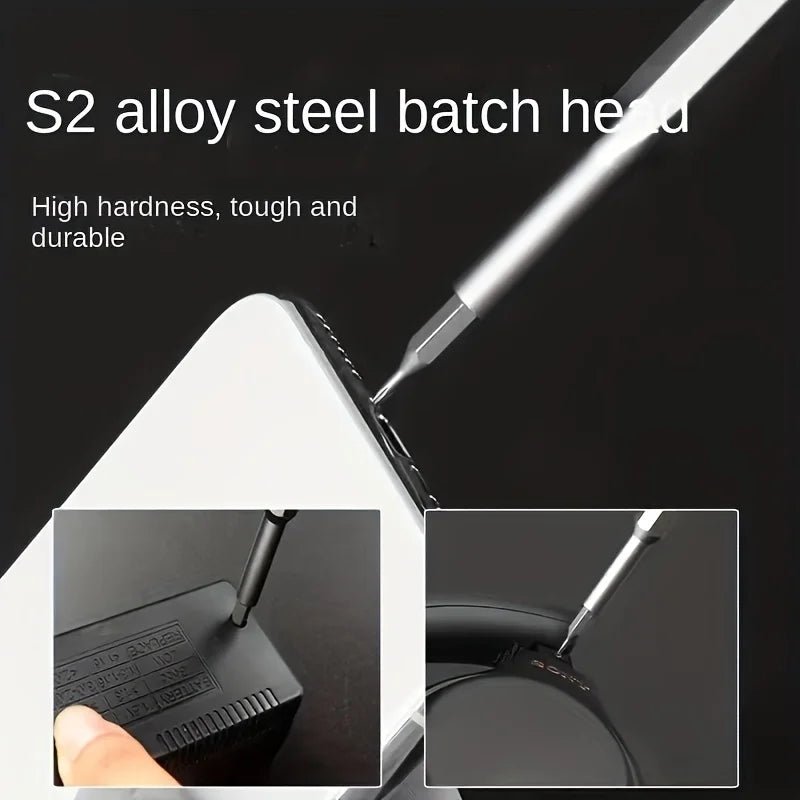 25 in 1 mini screwdriver set, flat head and cross shaped small screwdrivers, suitable for electronic products - The Coin Has A Say