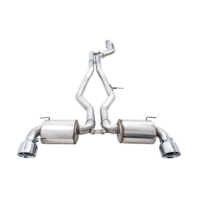 AWE 2020 Toyota Supra A90 Non-Resonated Touring Edition Exhaust - 5in Chrome Silver Tips - The Coin Has A Say