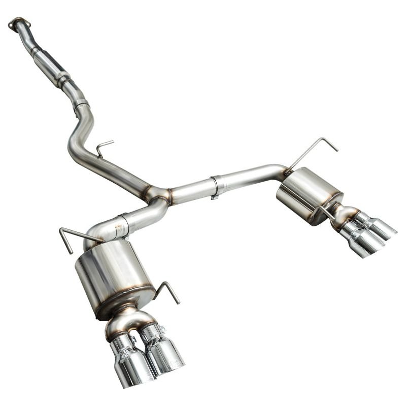 AWE Tuning 2015+ Subaru WRX VA Sedan Touring Edition Exhaust - Chrome Silver Tips (102mm) - The Coin Has A Say