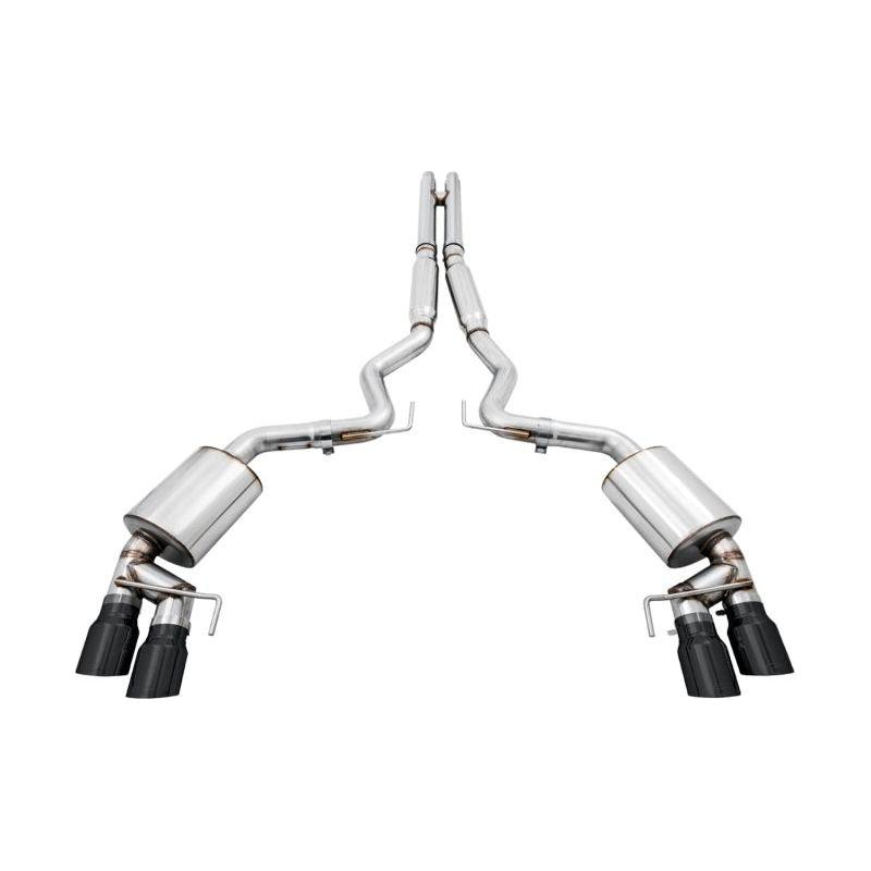 AWE Tuning 2018+ Ford Mustang GT (S550) Cat-back Exhaust - Touring Edition (Quad Diamond Black Tips) - The Coin Has A Say