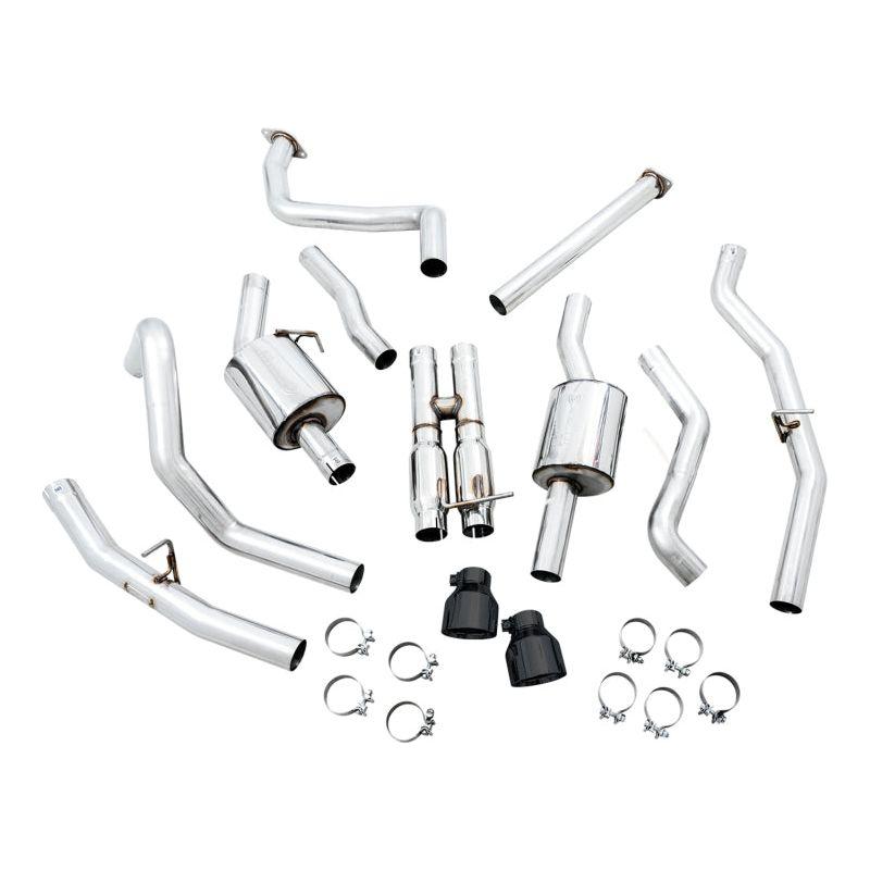AWE Tuning 2021 RAM 1500 TRX 0FG Cat-Back Exhaust - Diamond Black Tips - The Coin Has A Say