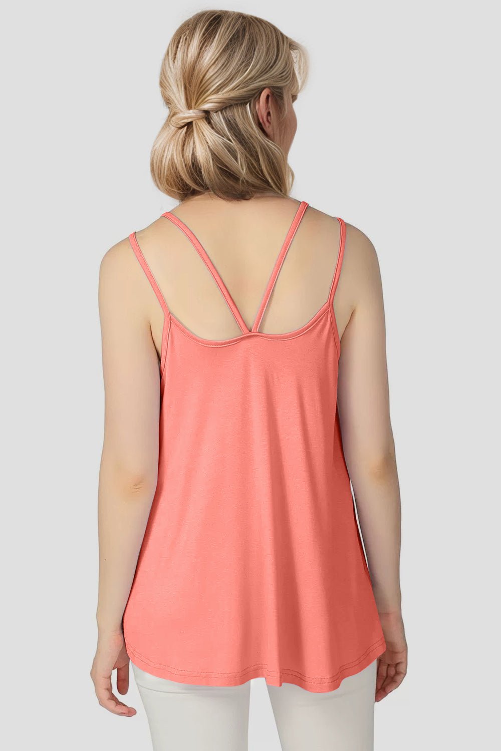 Basic Bae Bamboo Scoop Neck Double Spaghetti Straps Cami - The Coin Has A Say