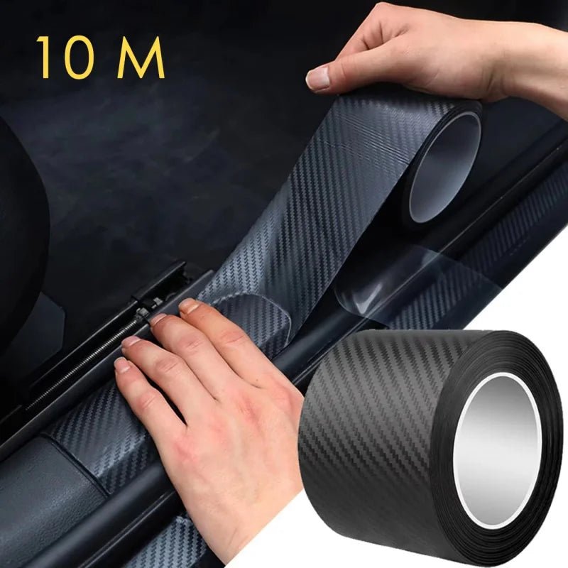 1-5m Nano Carbon Fiber Car Tape Sticker Door Mirror Paste Protector Strip DIY Protection Protective Film Waterproof Adhesive - The Coin Has A Say