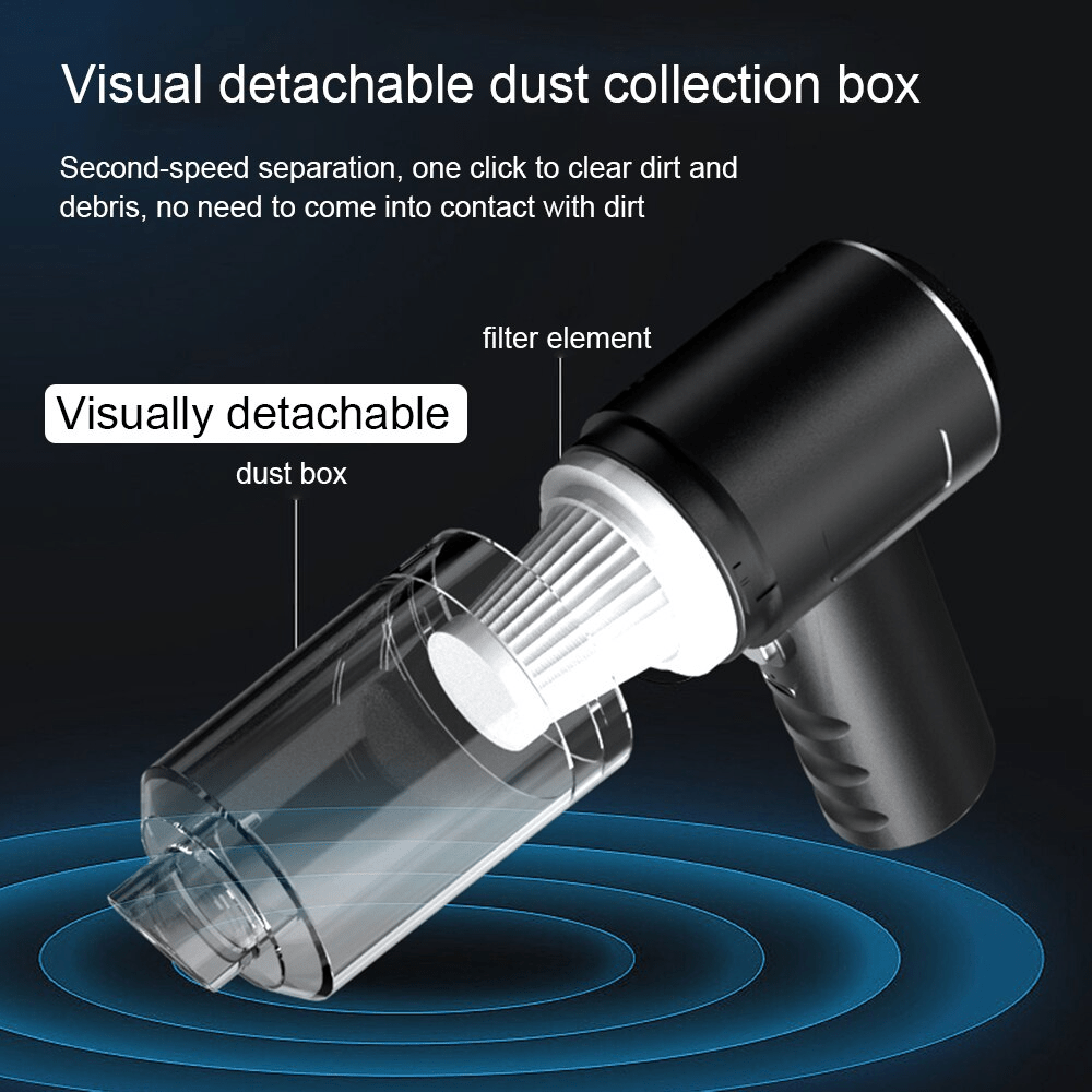 120W Cordless Handheld Vacuum Cleaner Small Mini Portable Car Auto - The Coin Has A Say