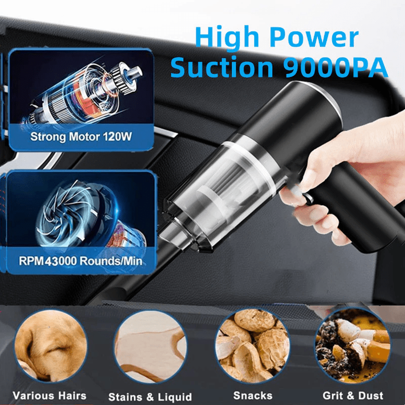 120W Cordless Handheld Vacuum Cleaner Small Mini Portable Car Auto - The Coin Has A Say