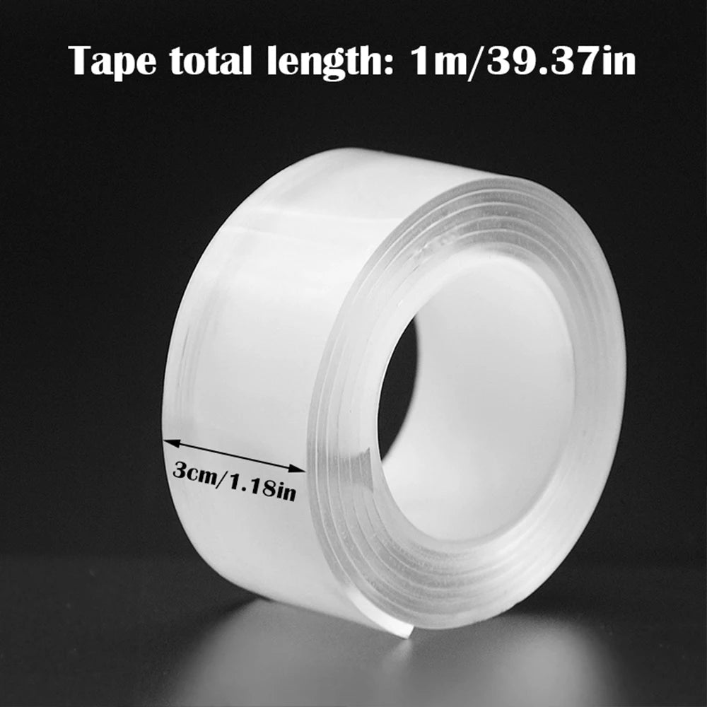 1pc Strong Double-sided Tape, Can Be Cleaned And Reused. Transparent Double-sided Tape Use for Kitchen, Bathroom, Office - The Coin Has A Say