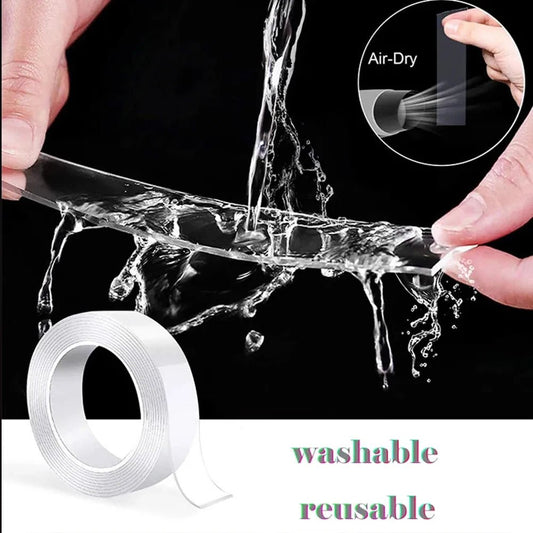 1pc Strong Double-sided Tape, Can Be Cleaned And Reused. Transparent Double-sided Tape Use for Kitchen, Bathroom, Office - The Coin Has A Say