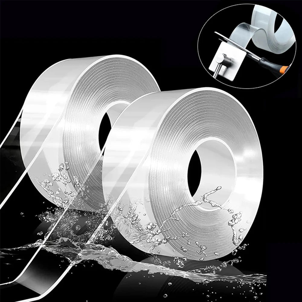 1pc Strong Double-sided Tape, Can Be Cleaned And Reused. Transparent Double-sided Tape Use for Kitchen, Bathroom, Office - The Coin Has A Say