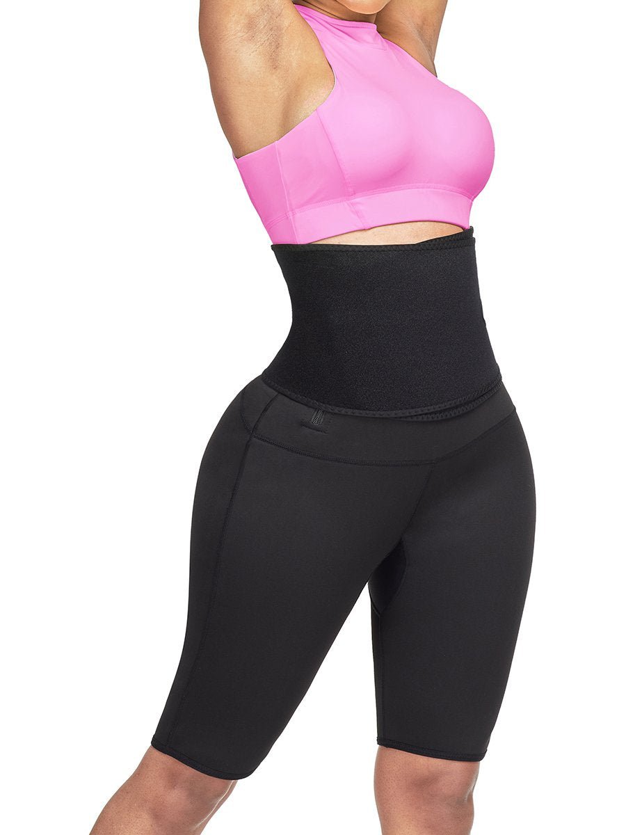 2 in 1 Waist Trainer and Hot Neoprene Sauna Sweat Pant Slimming Body - The Coin Has A Say