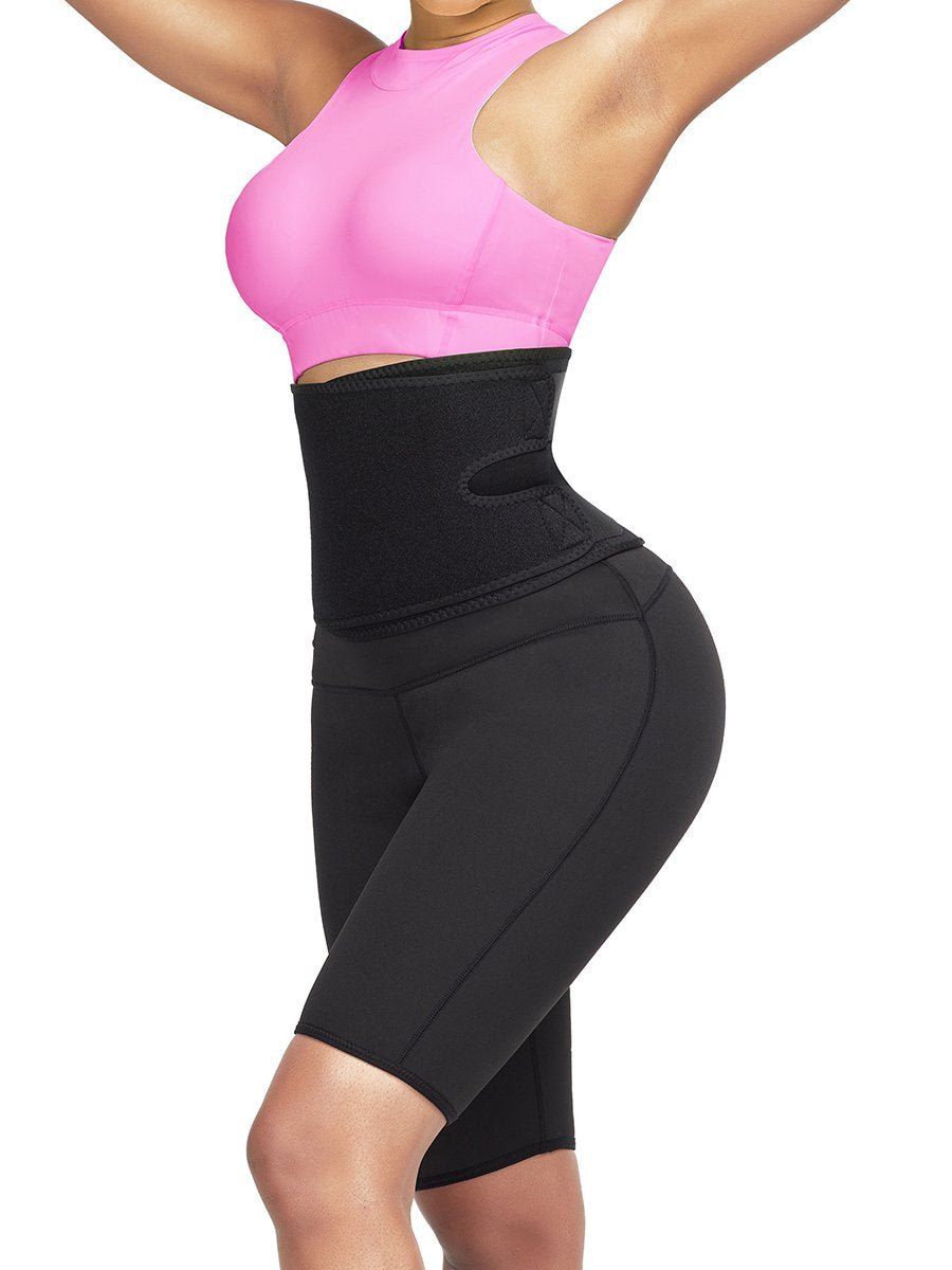 2 in 1 Waist Trainer and Hot Neoprene Sauna Sweat Pant Slimming Body - The Coin Has A Say