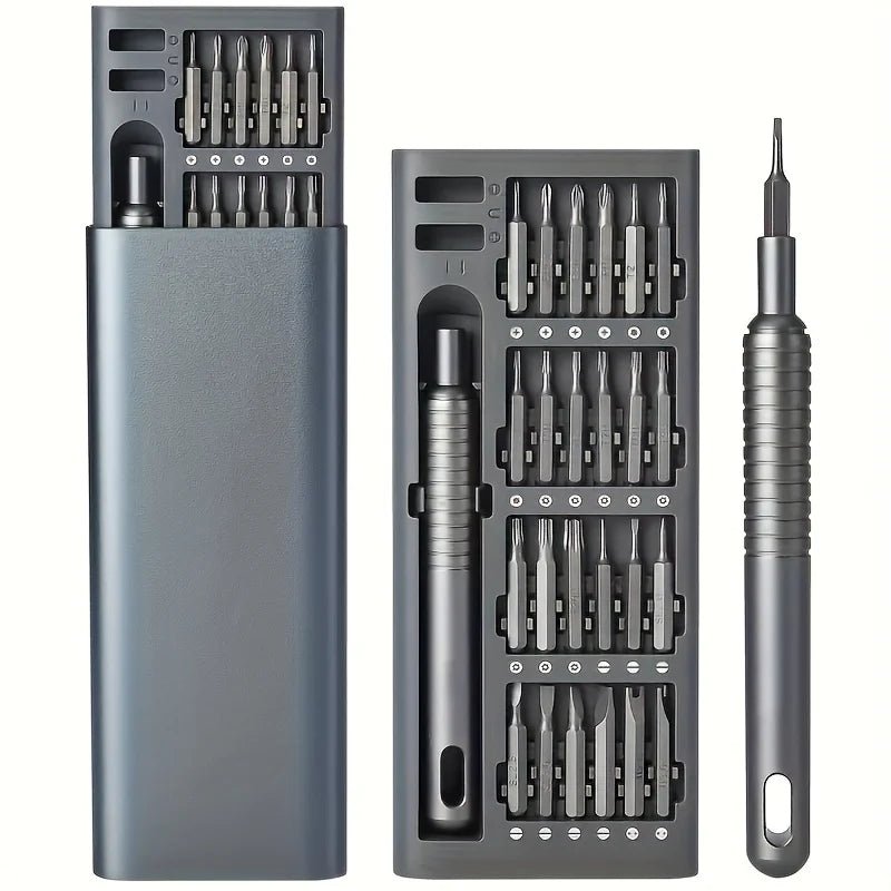 25 in 1 mini screwdriver set, flat head and cross shaped small screwdrivers, suitable for electronic products - The Coin Has A Say