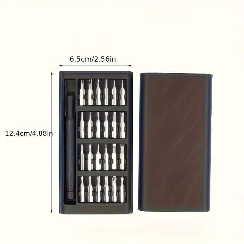 25 in 1 mini screwdriver set, flat head and cross shaped small screwdrivers, suitable for electronic products - The Coin Has A Say