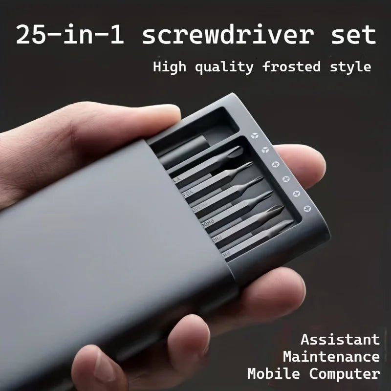 25 in 1 mini screwdriver set, flat head and cross shaped small screwdrivers, suitable for electronic products - The Coin Has A Say