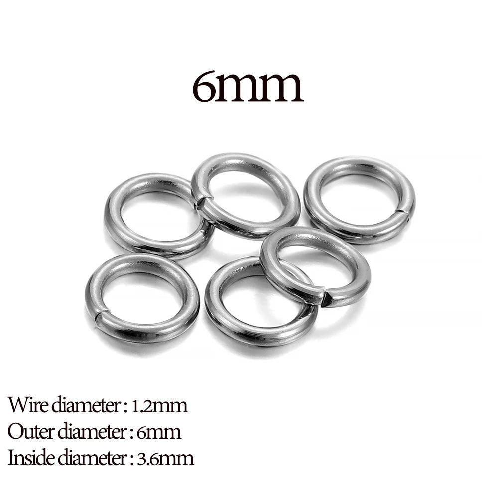 30-200Pcs 3-25mm Stainless Steel Split Ring Open Single Loops Jump Rings Connectors for DIY Jewelry Making Findings Accessories - The Coin Has A Say