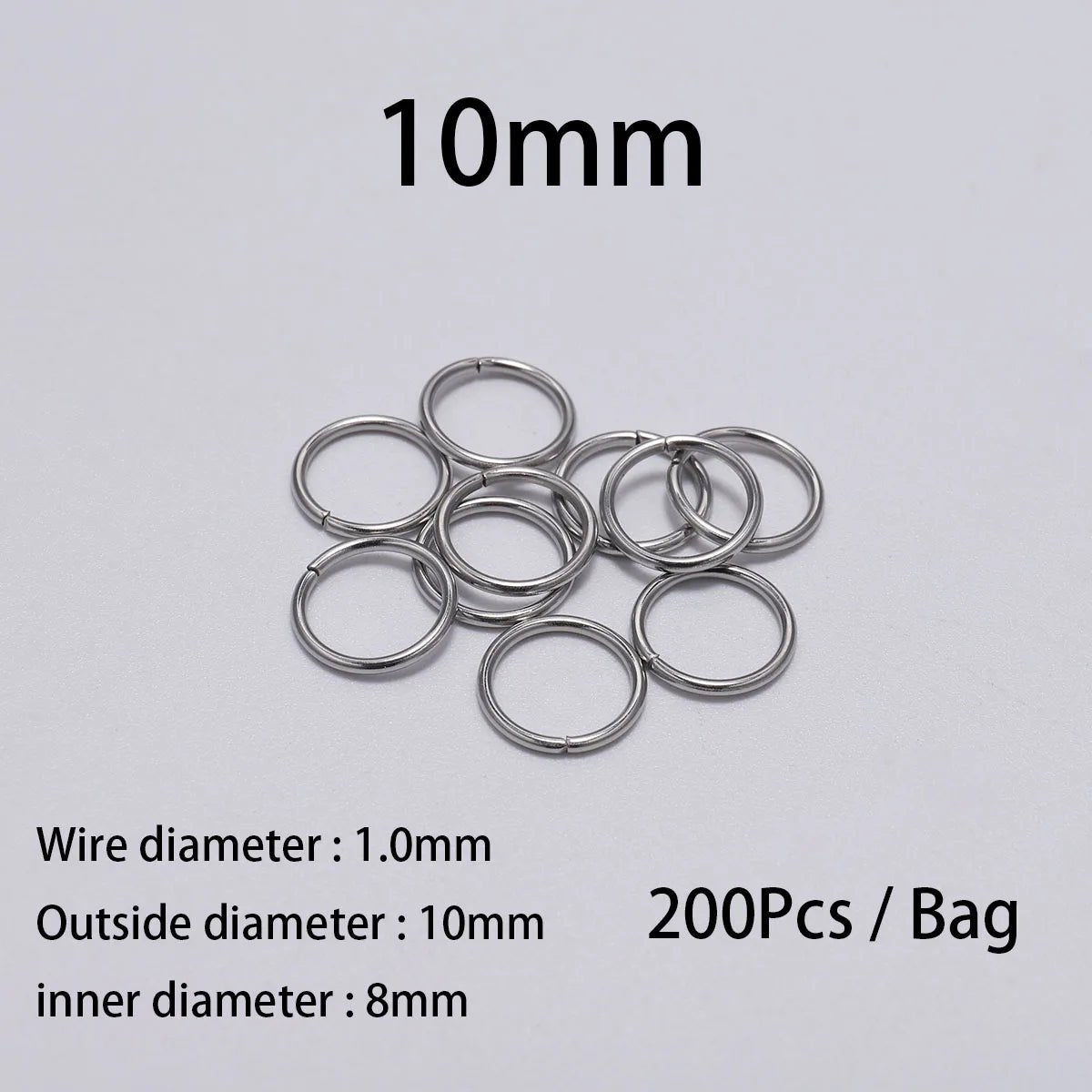 30-200Pcs 3-25mm Stainless Steel Split Ring Open Single Loops Jump Rings Connectors for DIY Jewelry Making Findings Accessories - The Coin Has A Say