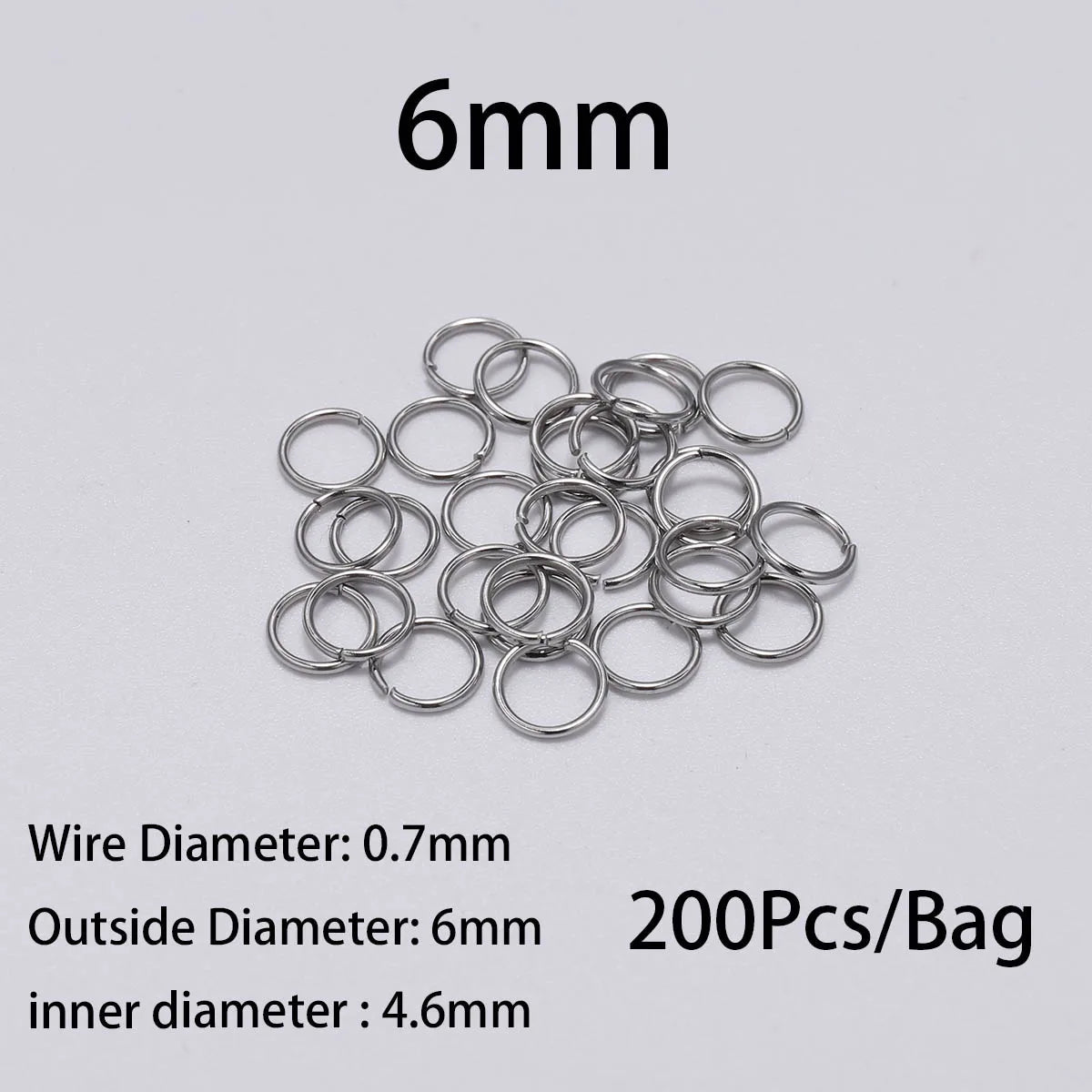 30-200Pcs 3-25mm Stainless Steel Split Ring Open Single Loops Jump Rings Connectors for DIY Jewelry Making Findings Accessories - The Coin Has A Say
