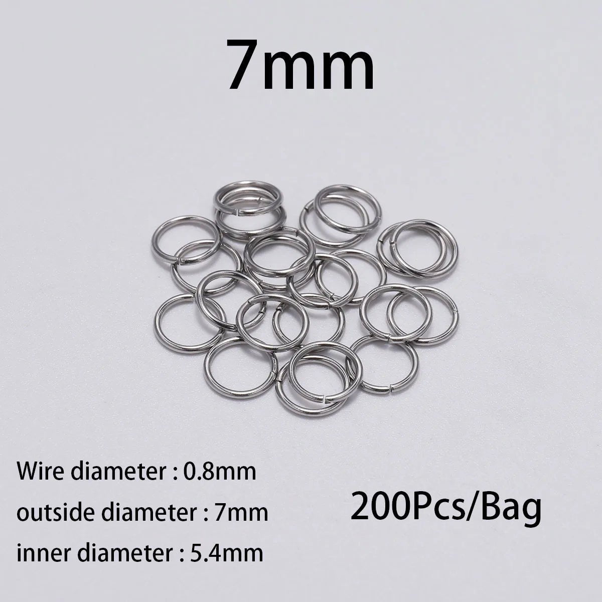 30-200Pcs 3-25mm Stainless Steel Split Ring Open Single Loops Jump Rings Connectors for DIY Jewelry Making Findings Accessories - The Coin Has A Say