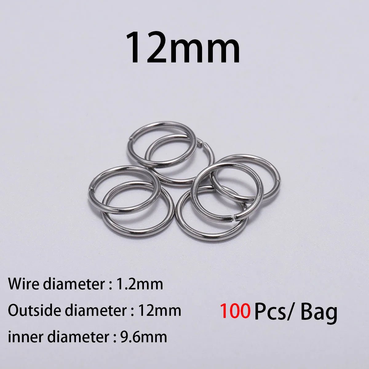 30-200Pcs 3-25mm Stainless Steel Split Ring Open Single Loops Jump Rings Connectors for DIY Jewelry Making Findings Accessories - The Coin Has A Say