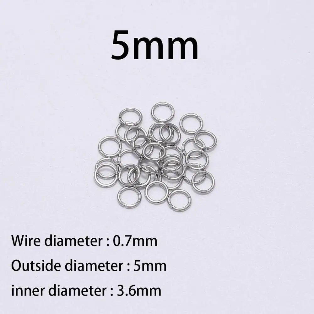 30-200Pcs 3-25mm Stainless Steel Split Ring Open Single Loops Jump Rings Connectors for DIY Jewelry Making Findings Accessories - The Coin Has A Say