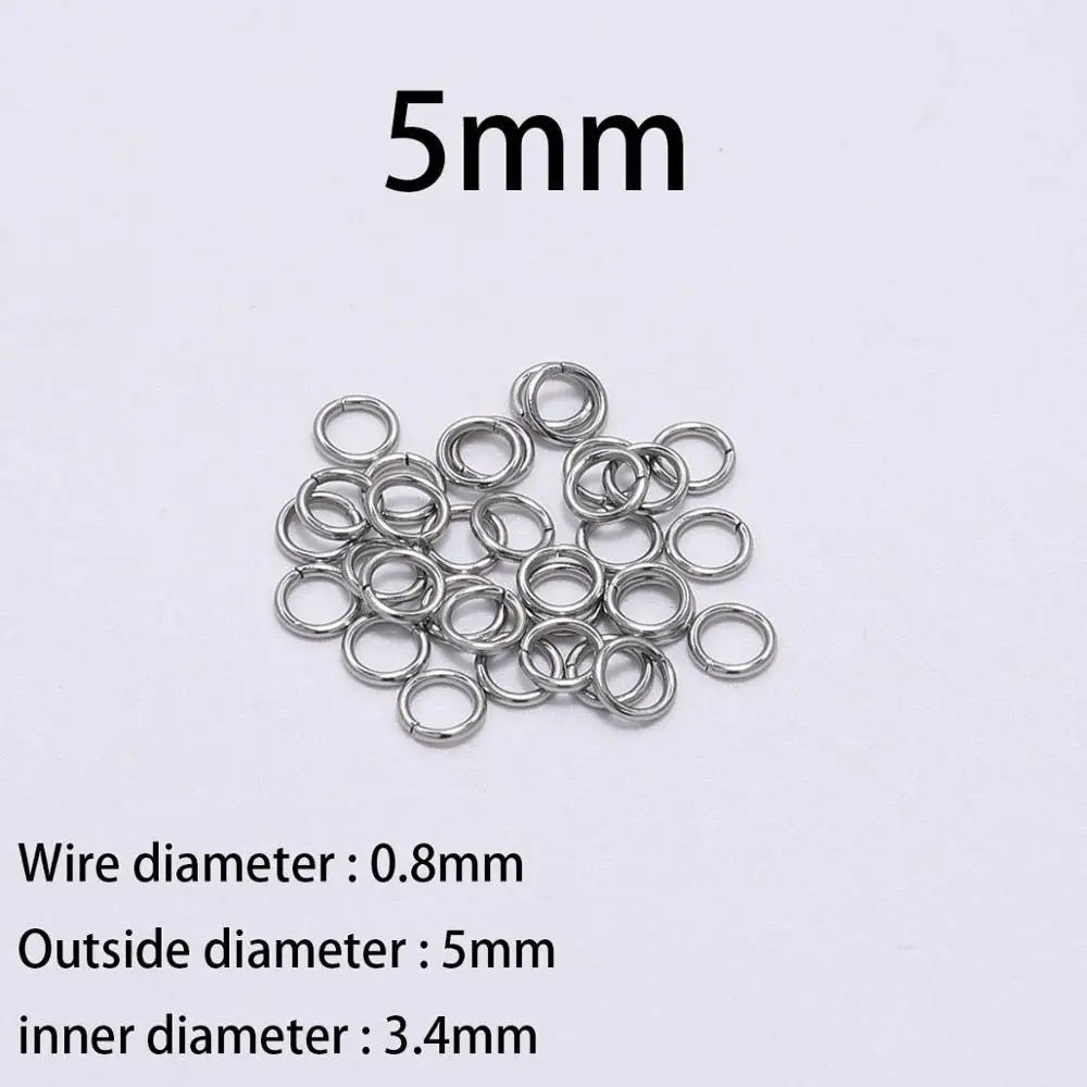 30-200Pcs 3-25mm Stainless Steel Split Ring Open Single Loops Jump Rings Connectors for DIY Jewelry Making Findings Accessories - The Coin Has A Say