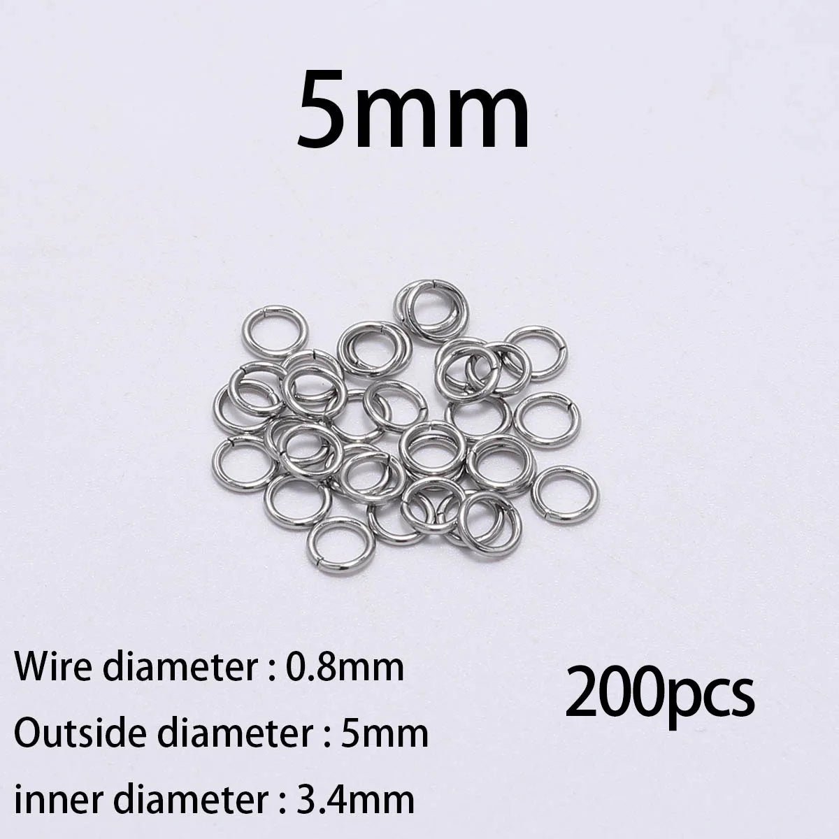 30-200Pcs 3-25mm Stainless Steel Split Ring Open Single Loops Jump Rings Connectors for DIY Jewelry Making Findings Accessories - The Coin Has A Say