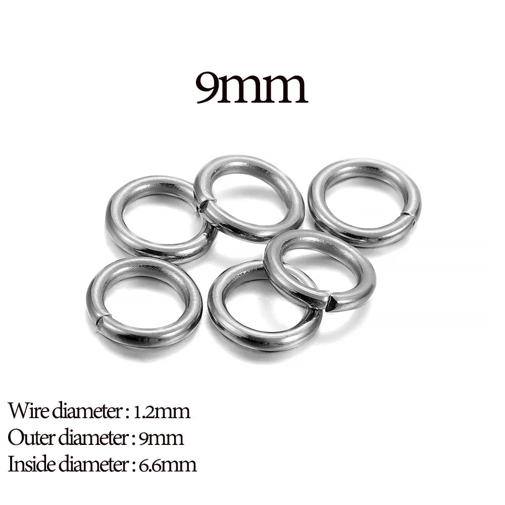 30-200Pcs 3-25mm Stainless Steel Split Ring Open Single Loops Jump Rings Connectors for DIY Jewelry Making Findings Accessories - The Coin Has A Say