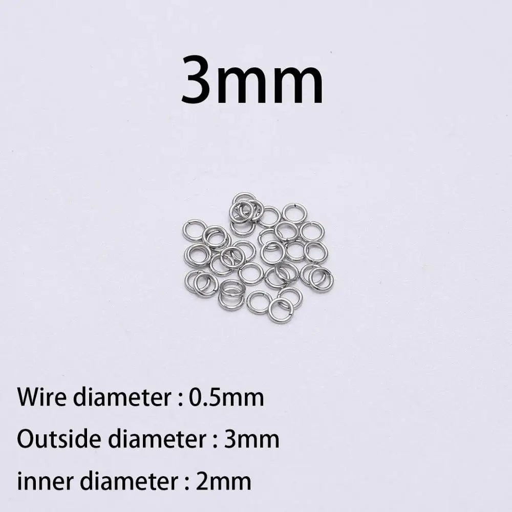 30-200Pcs 3-25mm Stainless Steel Split Ring Open Single Loops Jump Rings Connectors for DIY Jewelry Making Findings Accessories - The Coin Has A Say