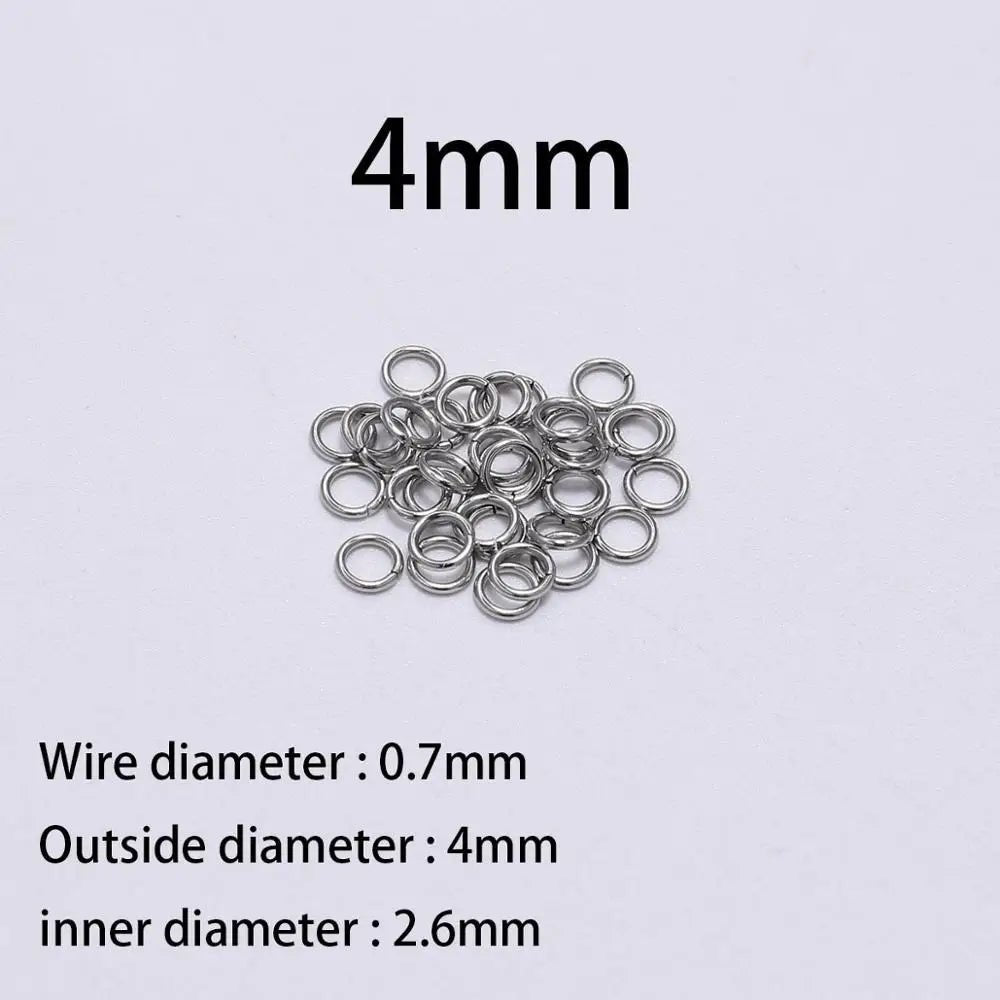 30-200Pcs 3-25mm Stainless Steel Split Ring Open Single Loops Jump Rings Connectors for DIY Jewelry Making Findings Accessories - The Coin Has A Say
