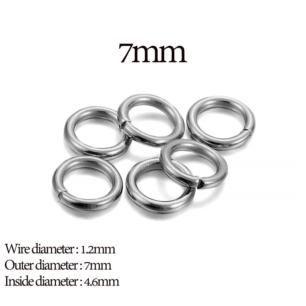 30-200Pcs 3-25mm Stainless Steel Split Ring Open Single Loops Jump Rings Connectors for DIY Jewelry Making Findings Accessories - The Coin Has A Say