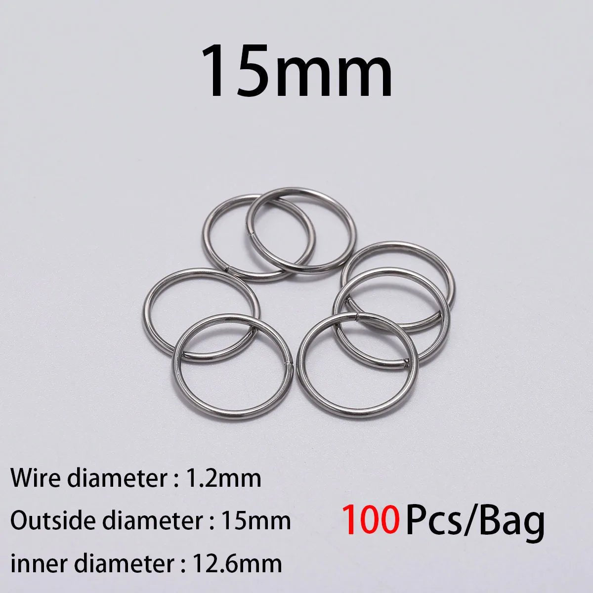 30-200Pcs 3-25mm Stainless Steel Split Ring Open Single Loops Jump Rings Connectors for DIY Jewelry Making Findings Accessories - The Coin Has A Say