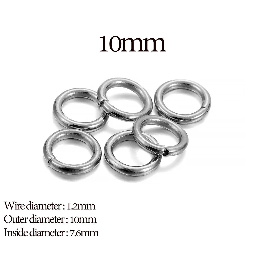 30-200Pcs 3-25mm Stainless Steel Split Ring Open Single Loops Jump Rings Connectors for DIY Jewelry Making Findings Accessories - The Coin Has A Say