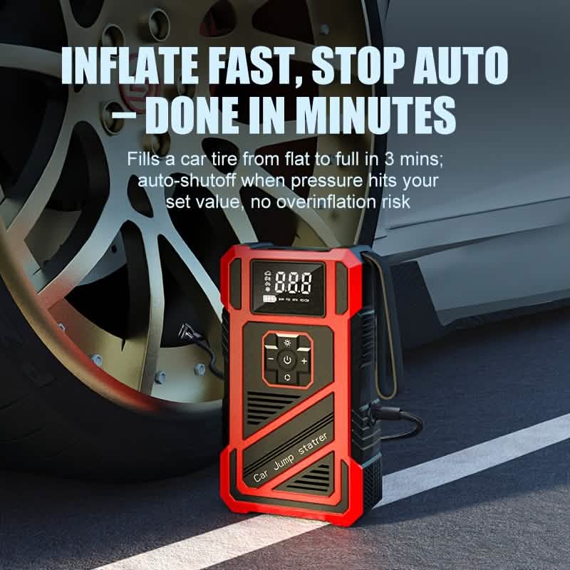 3000A 21V Car Jump Starter & 150PSI Tire Inflator 2-in-1 Portable Compressor - The Coin Has A Say