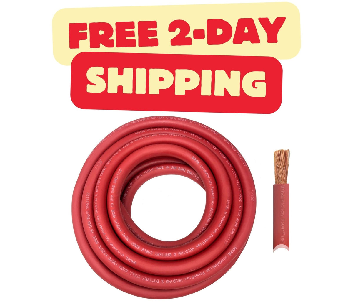 4 Gauge Pure Copper Ultra Flexible Welding & Battery Cable - The Coin Has A Say