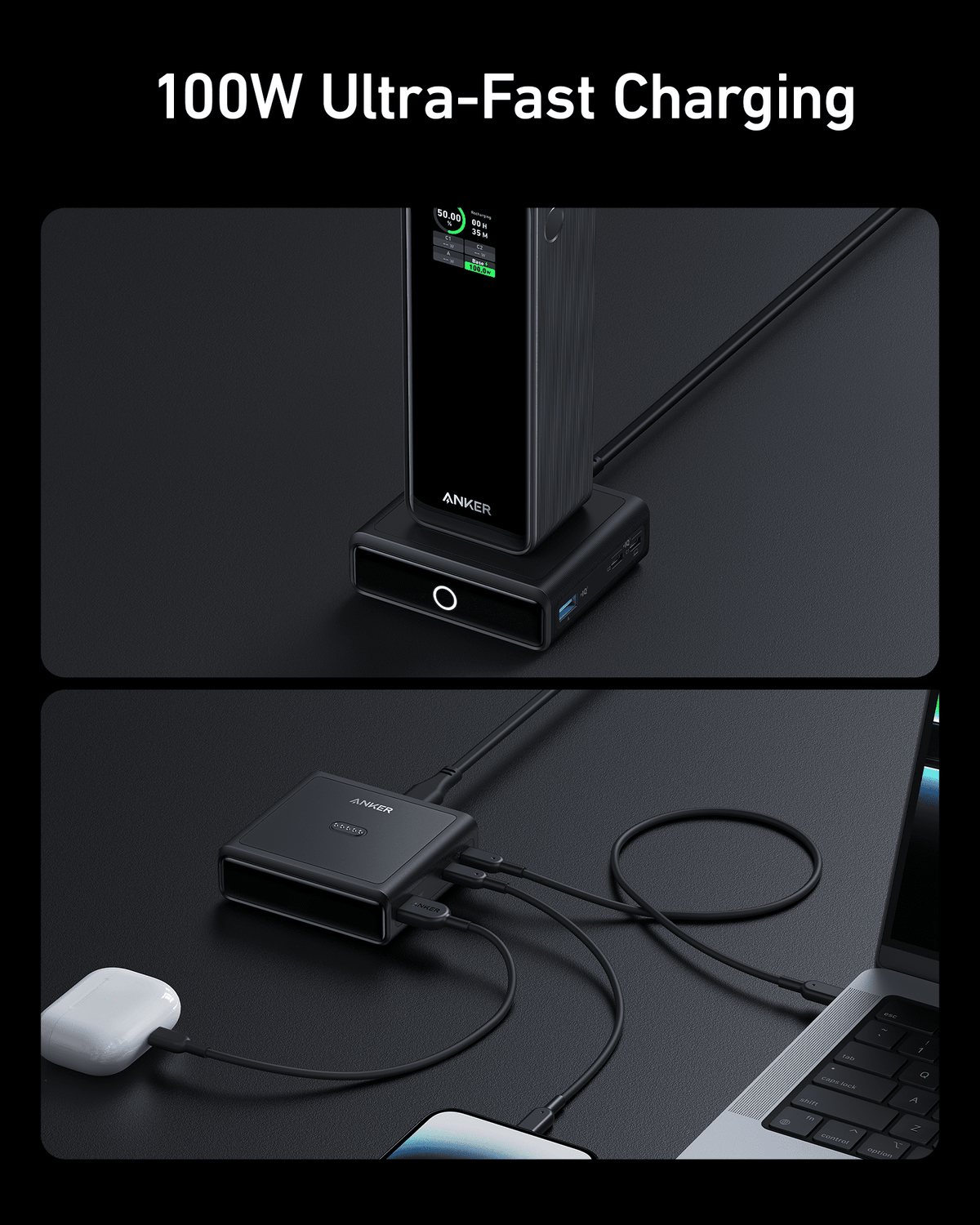 Anker 100W Charging Base for Anker Prime Power Bank - The Coin Has A Say