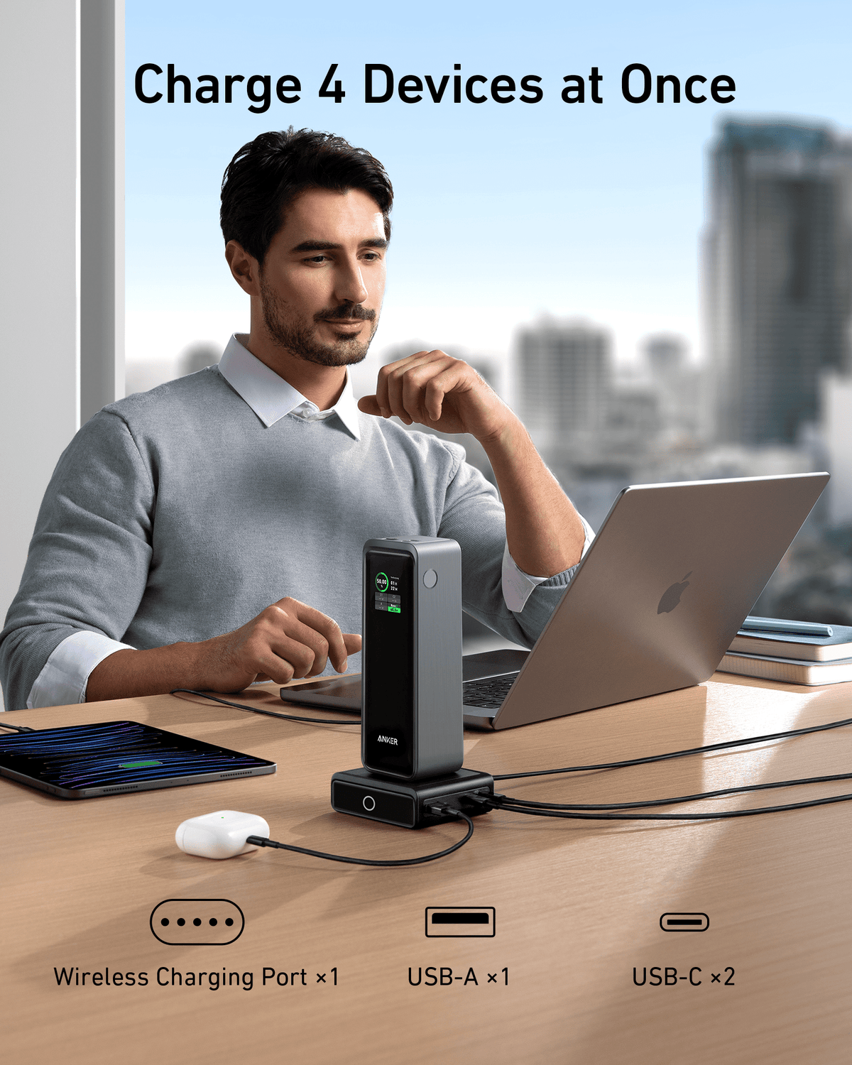 Anker 100W Charging Base for Anker Prime Power Bank - The Coin Has A Say