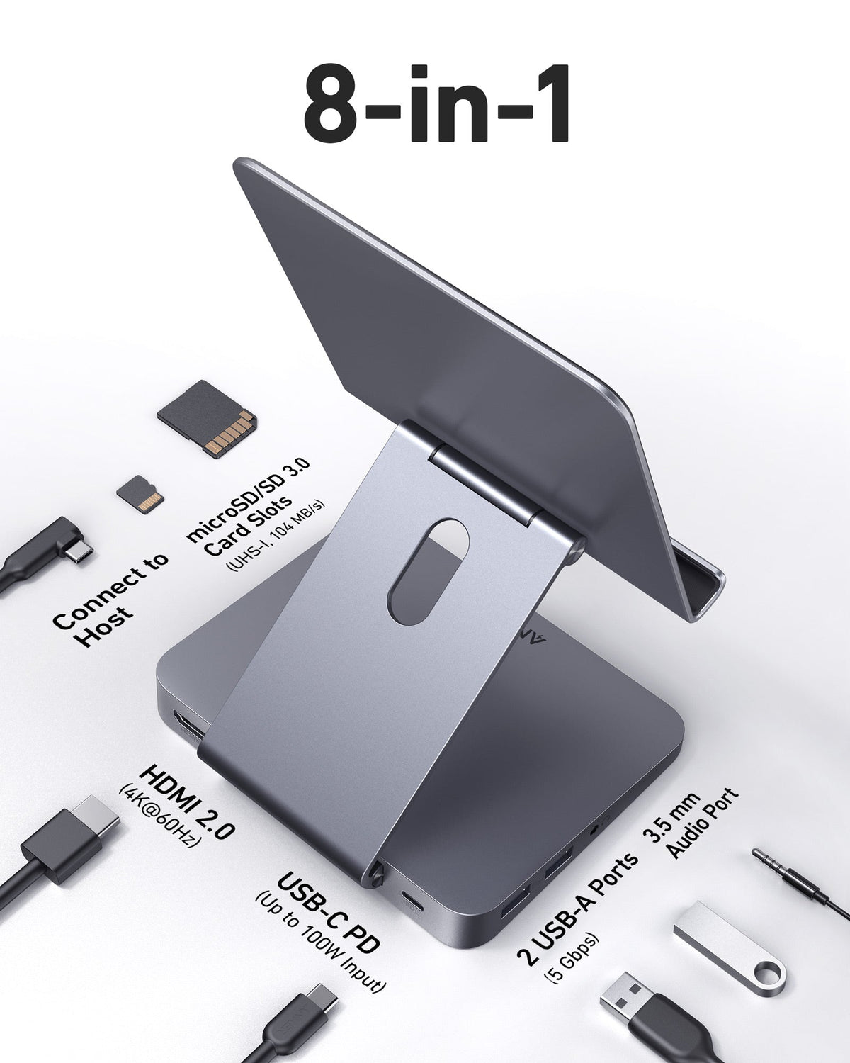 Anker 551 USB-C Hub (8-in-1, Tablet Stand) - The Coin Has A Say