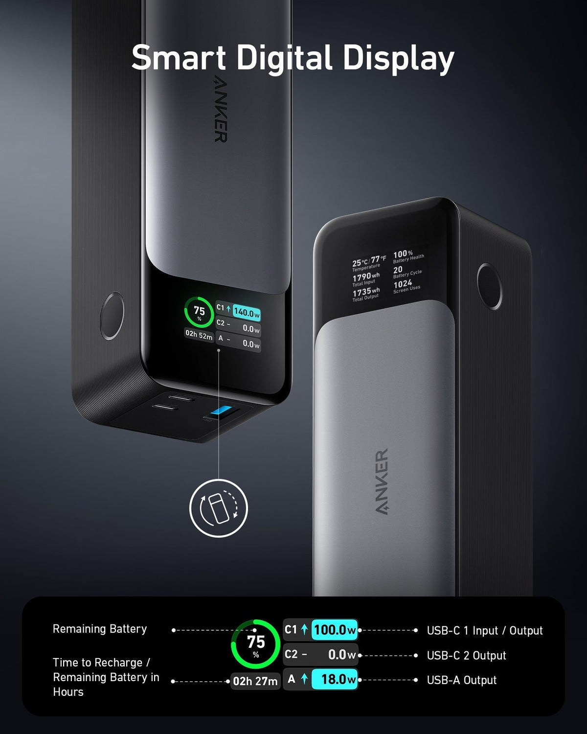 Anker 737 Power Bank (PowerCore 24K) - The Coin Has A Say