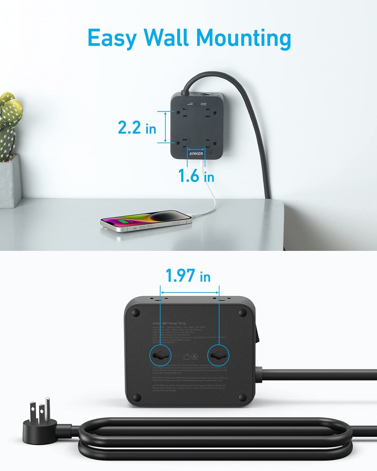 Anker <b>341</b> USB Power Strip - The Coin Has A Say