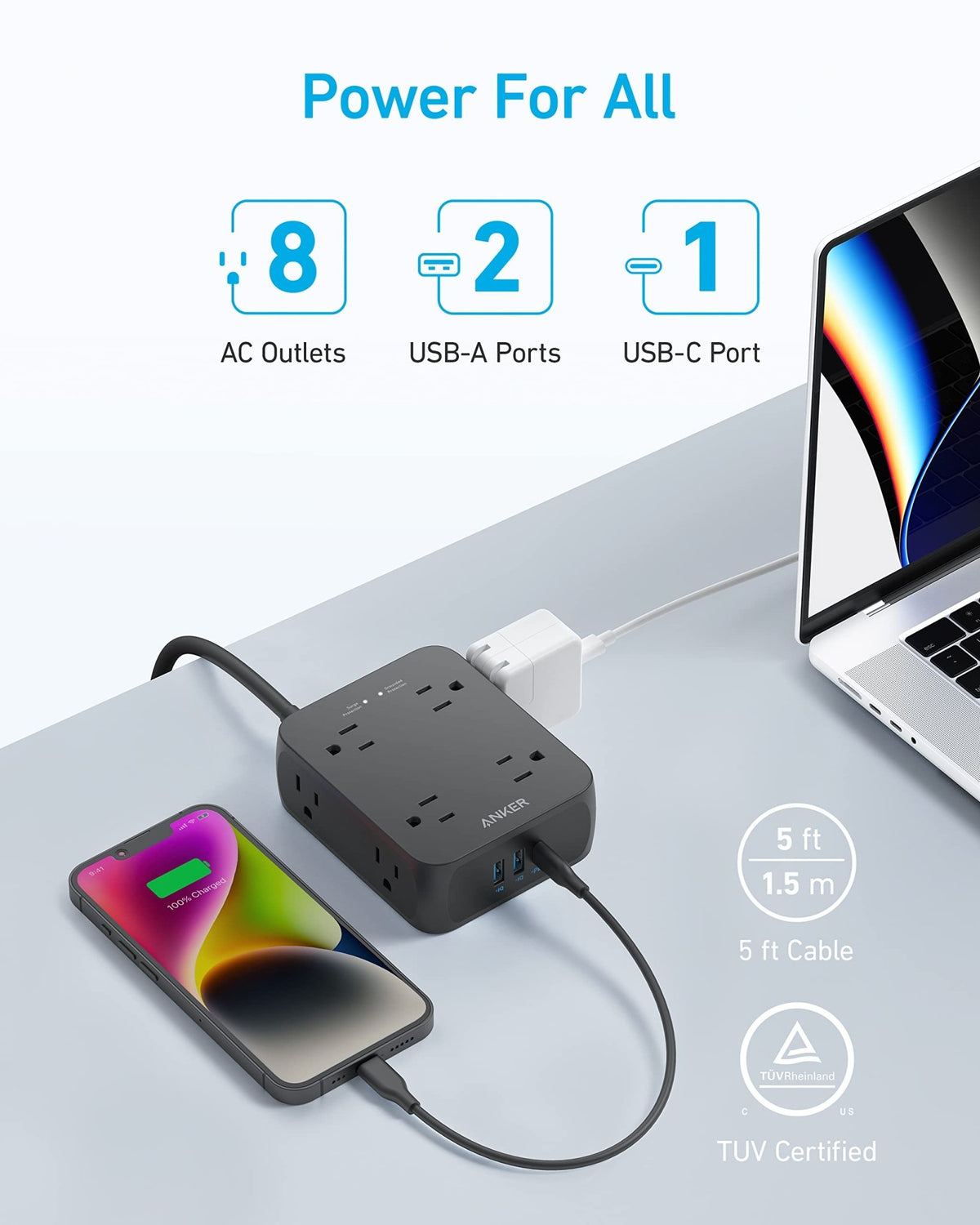 Anker <b>341</b> USB Power Strip - The Coin Has A Say