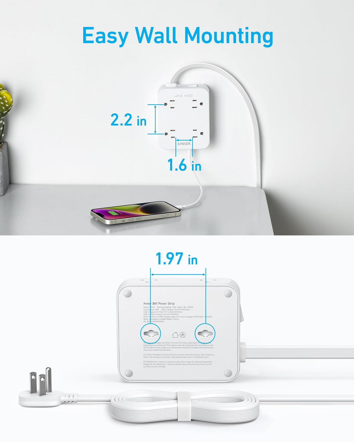 Anker <b>341</b> USB Power Strip - The Coin Has A Say
