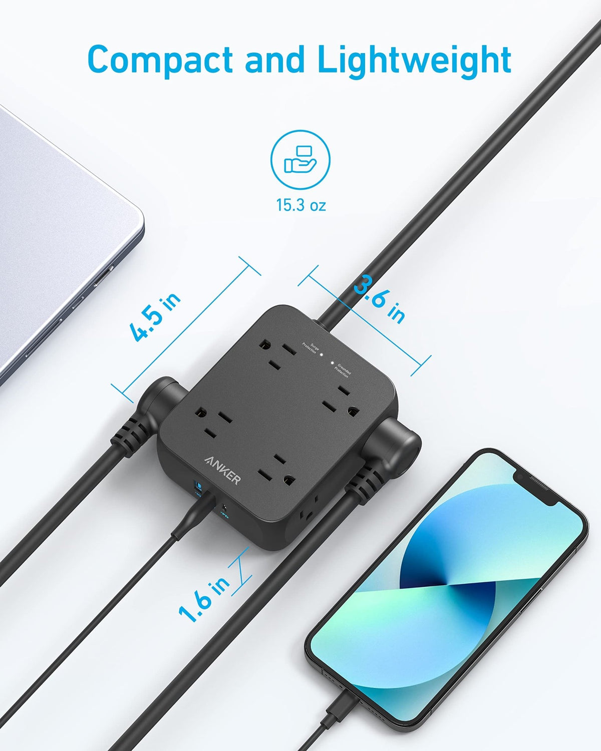 Anker <b>341</b> USB Power Strip - The Coin Has A Say