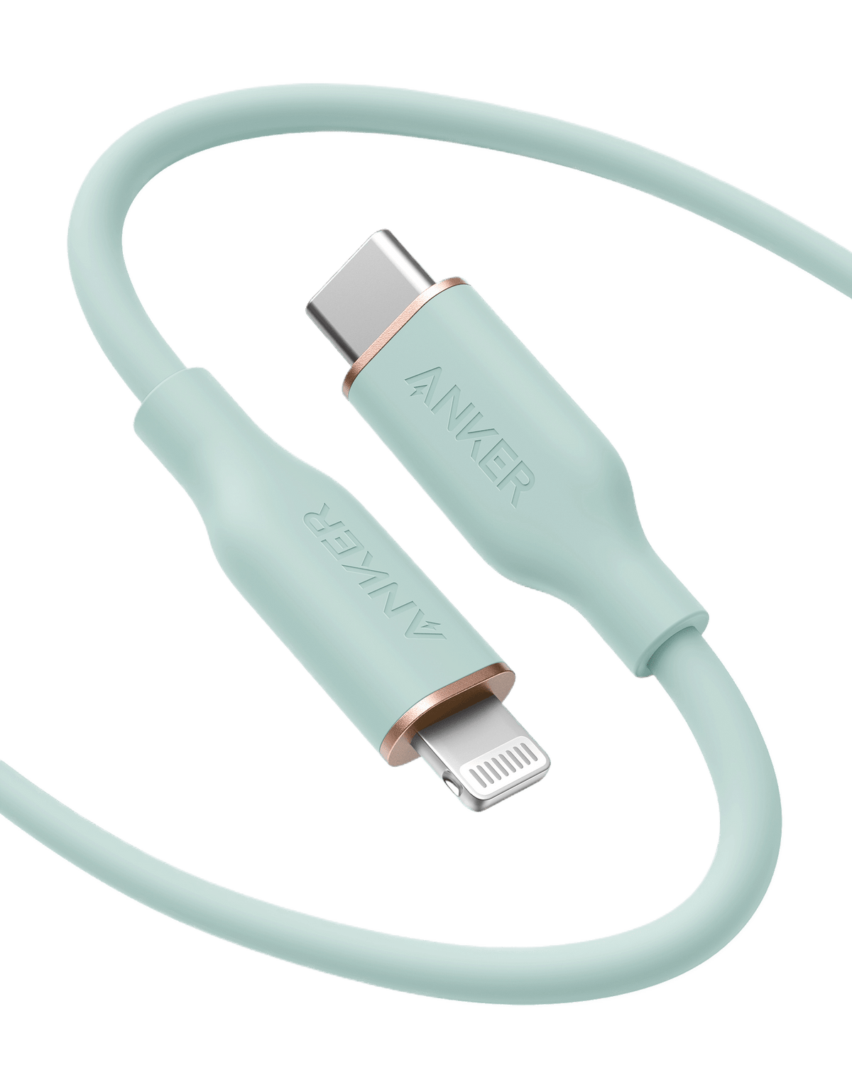Anker <b>641</b> USB-C to Lightning Cable (Flow, 3 ft Silicone) - The Coin Has A Say
