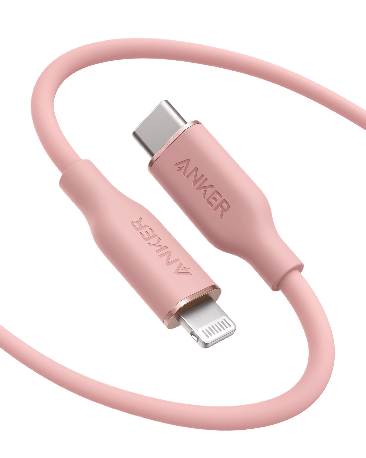 Anker <b>641</b> USB-C to Lightning Cable (Flow, 3 ft Silicone) - The Coin Has A Say