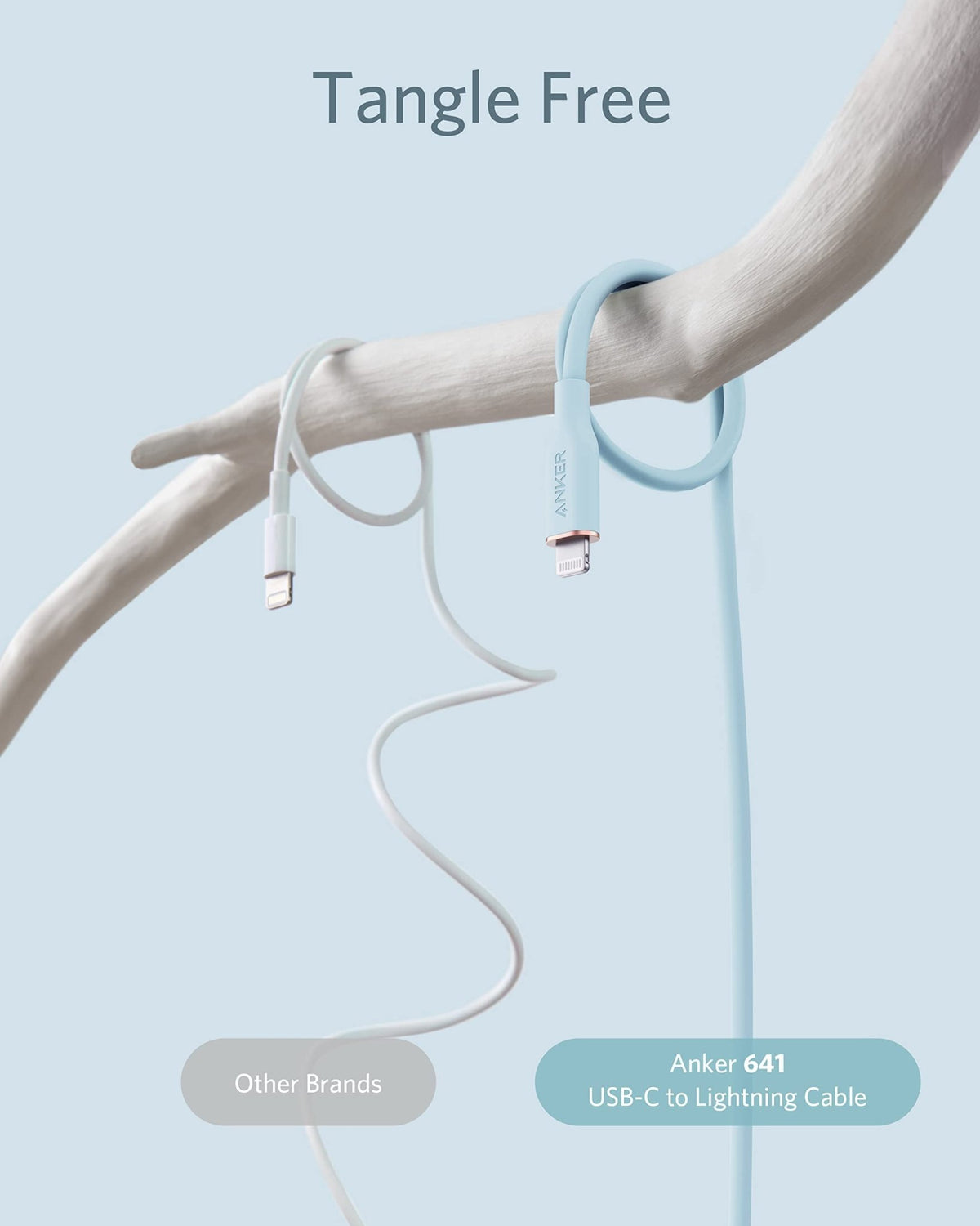 Anker <b>641</b> USB-C to Lightning Cable (Flow, Silicone) - The Coin Has A Say