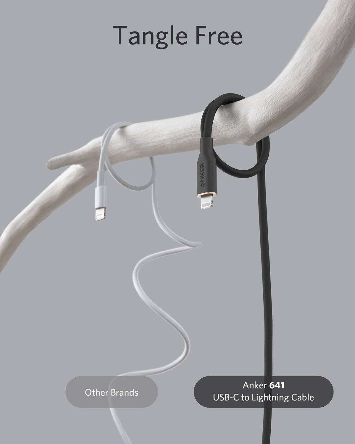 Anker <b>641</b> USB-C to Lightning Cable (Flow, Silicone) - The Coin Has A Say