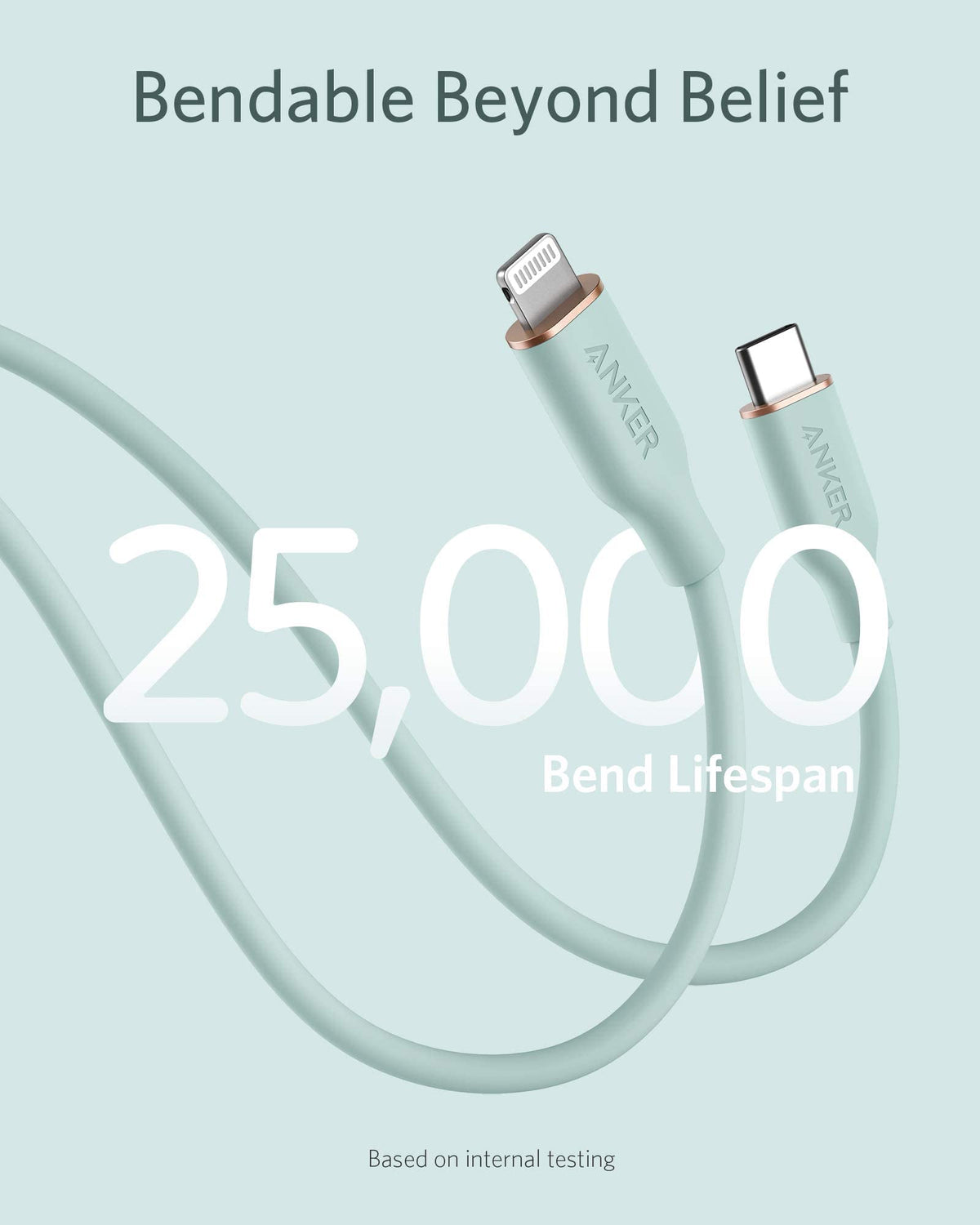 Anker <b>641</b> USB-C to Lightning Cable (Flow, Silicone) - The Coin Has A Say