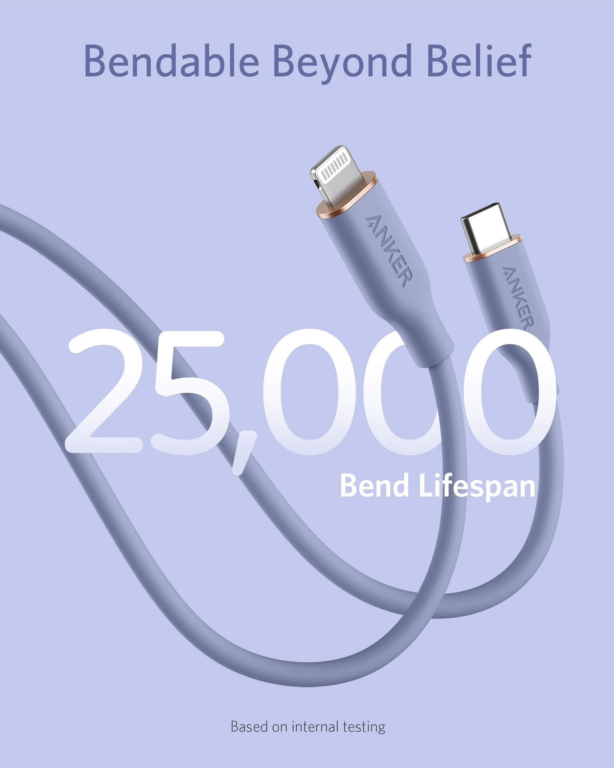 Anker <b>641</b> USB-C to Lightning Cable (Flow, Silicone) - The Coin Has A Say