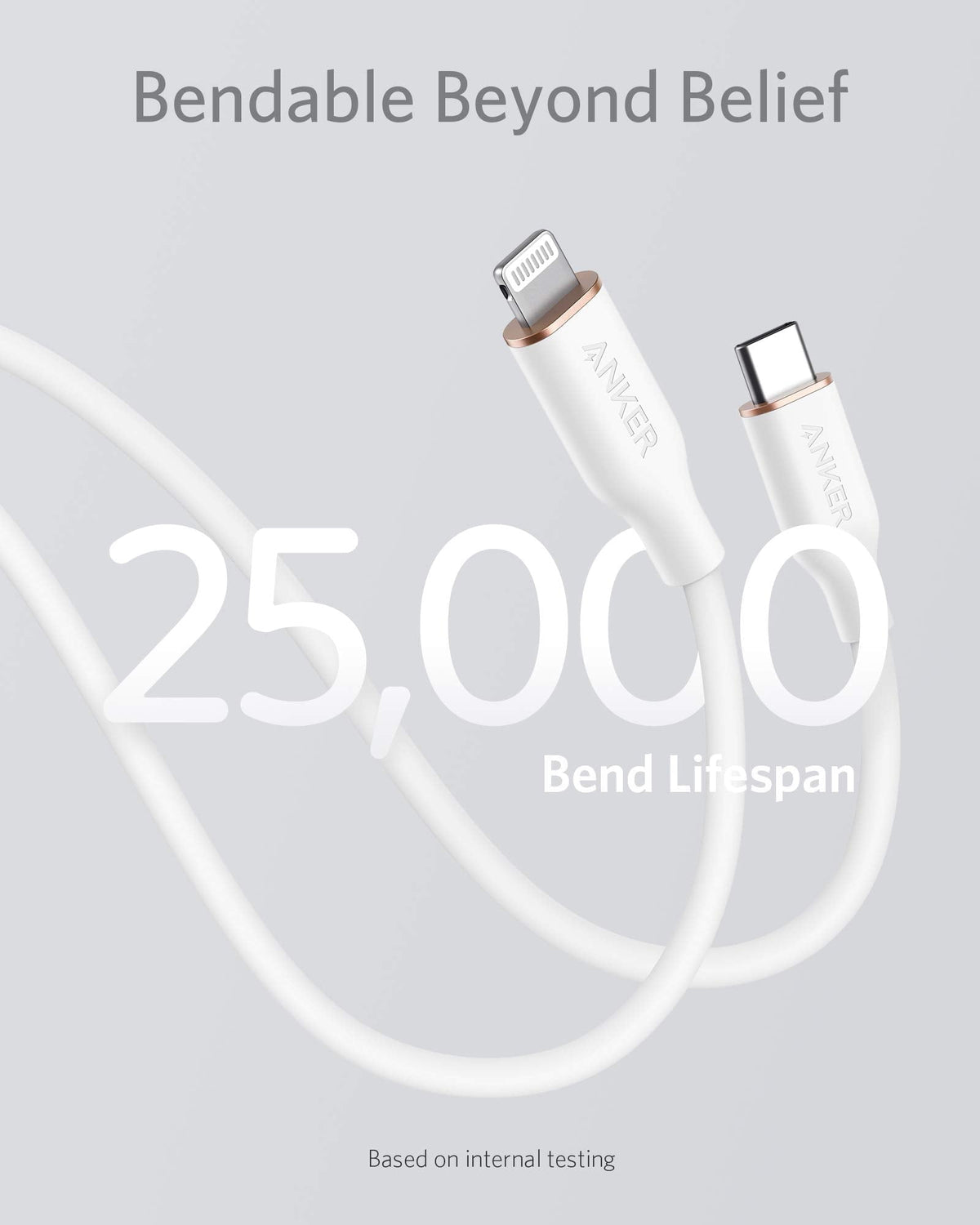 Anker <b>641</b> USB-C to Lightning Cable (Flow, Silicone) - The Coin Has A Say