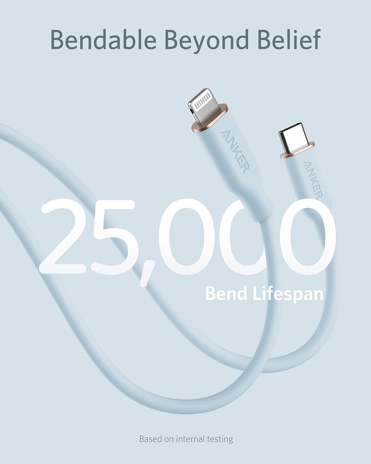 Anker <b>641</b> USB-C to Lightning Cable (Flow, Silicone) - The Coin Has A Say